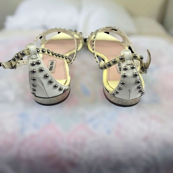 Mui Mui Studded Sandals Size: 37 - Picture 3 of 4